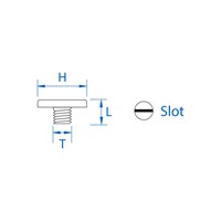 M5 x 16 mm Dia Flat Cap Side Stop Screws for Serrated Head
