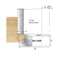 119 x 20 mm TC Tip Mould Head Profile 1409 R1