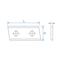 80 x 13 x 2.2 mm AB80 TC 9 Deg Rebate Knife