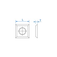 14 x 14 x 2 mm TC Tungsten Carbide Spur