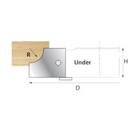 125 x 20 x 1¼" Bore TC Mould Head - 8 mm Rad. Under Blade No. 30753