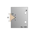 22mm (R7) Glazing Bar Profile Cutter in HSS - 1085>