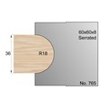 R18 Serrated Profile Cutter in HSS - 765>