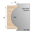 76 x 30mm (R39) Serrated Profile Cutter in HSS - 889>