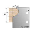 22 x 16mm Torus Profile Cutter in HSS - 125954>