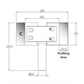 76 x 108 x 20 mm MEC Shank Profie Block Type C>