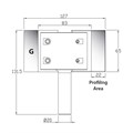 76 x 128 x 20 mm MEC Shank Profile Block Type G>