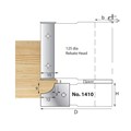 125 x 20 mm TC Tip Mould Head Profile 1410>